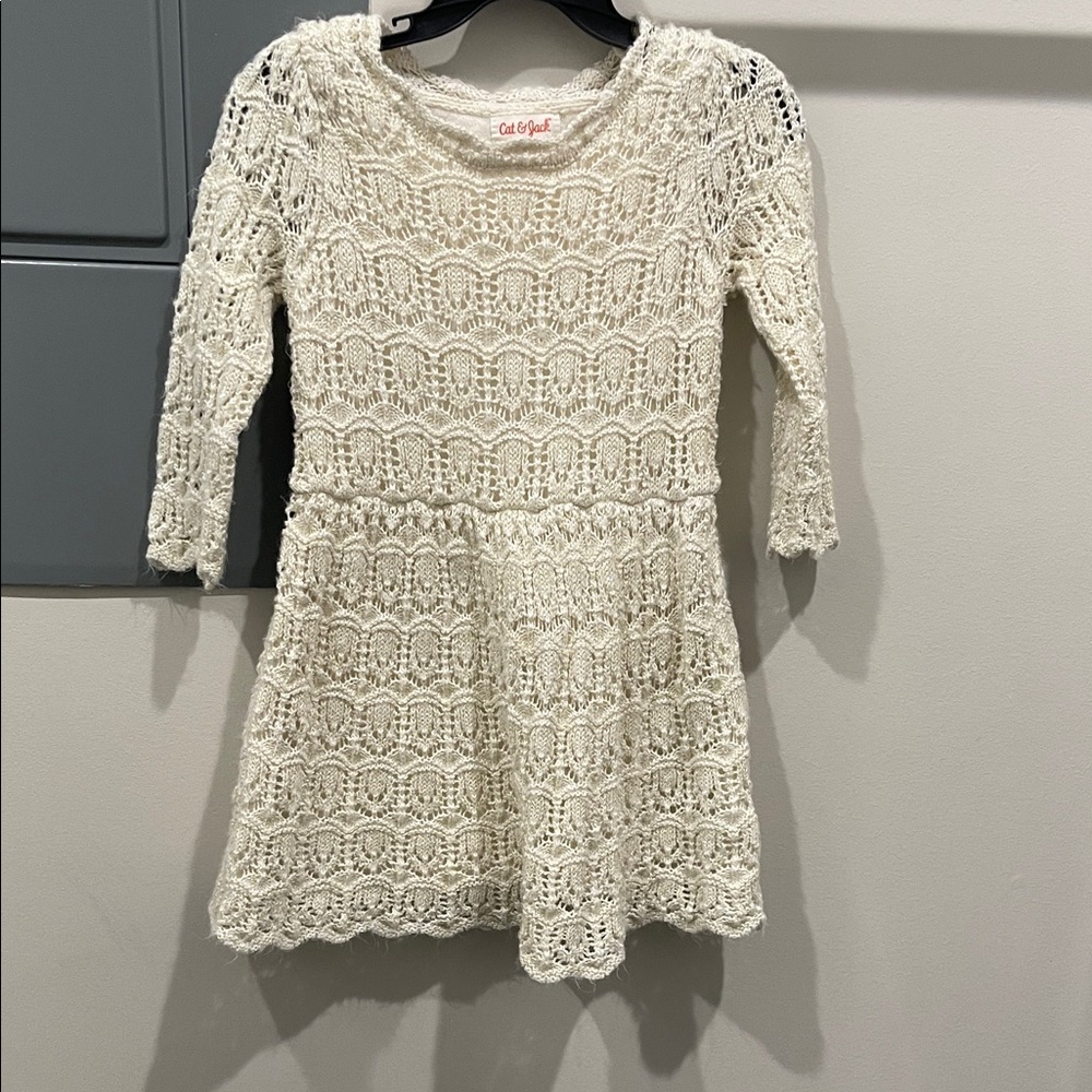 Cat & Jack Ivory Lace Sparkly 3T Dress